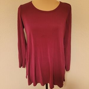 Eileen Fisher Silk Long Sleeve Knit Top